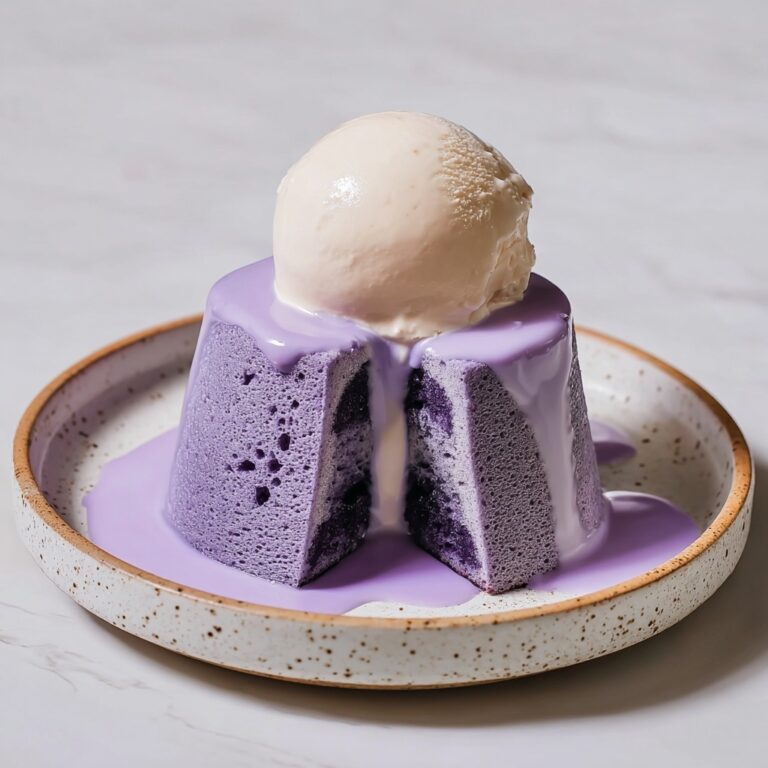 Ube Lava Cake with Vanilla Ice Cream: A Stunning Filipino-Inspired Dessert Recipe