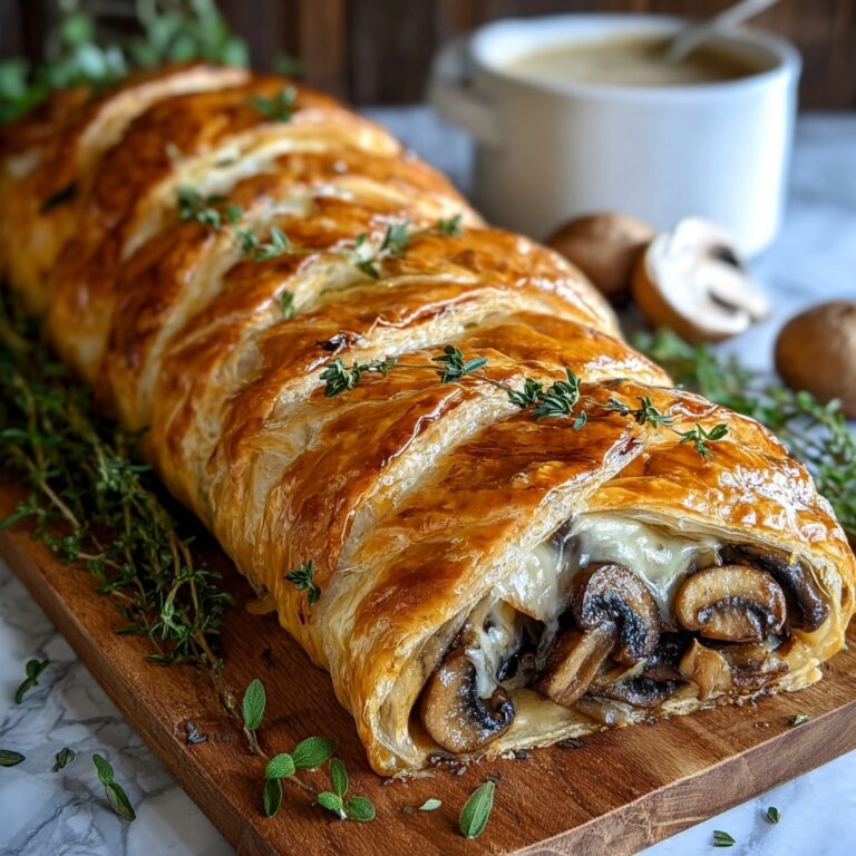 Savory Mushroom Gruyère Puff Braid Recipe
