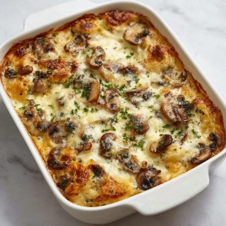 Baked Cheesy Mushrooms Casserole Recipe