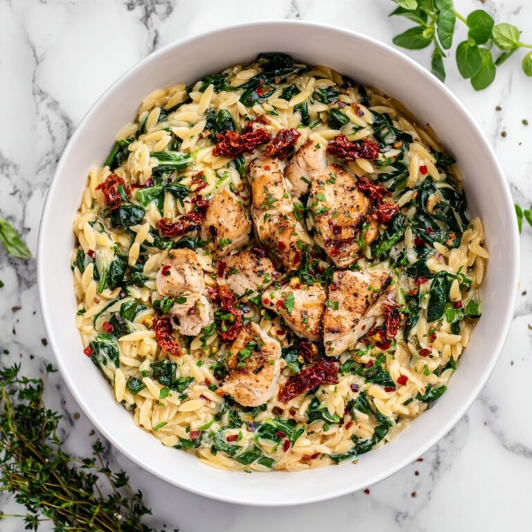 Creamy Tuscan Chicken Orzo: A Rich, One-Pot Italian-Inspired Comfort Dish Recipe