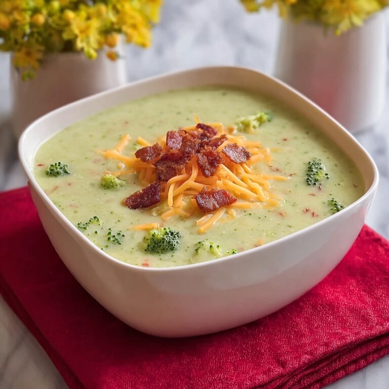 Cheesy Broccoli Cheddar and Bacon Soup Recipe