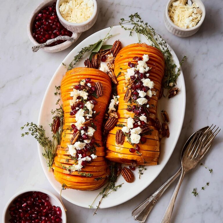 Maple Roasted Butternut Squash with Brown Butter Herb Drizzle and Toppings Recipe