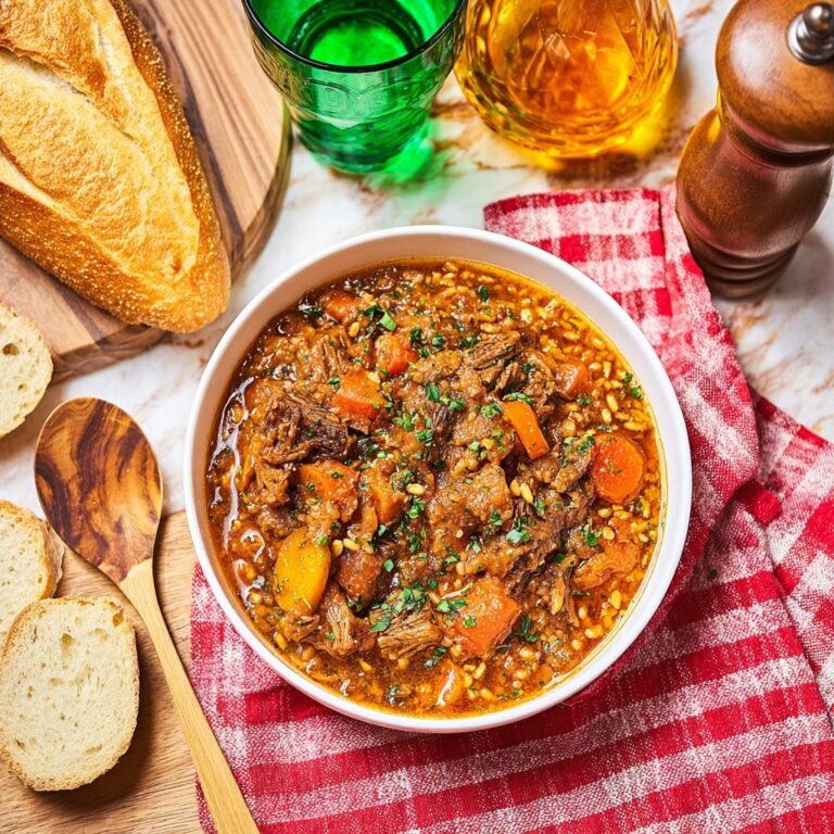 Crockpot Beef & Barley Soup Recipe