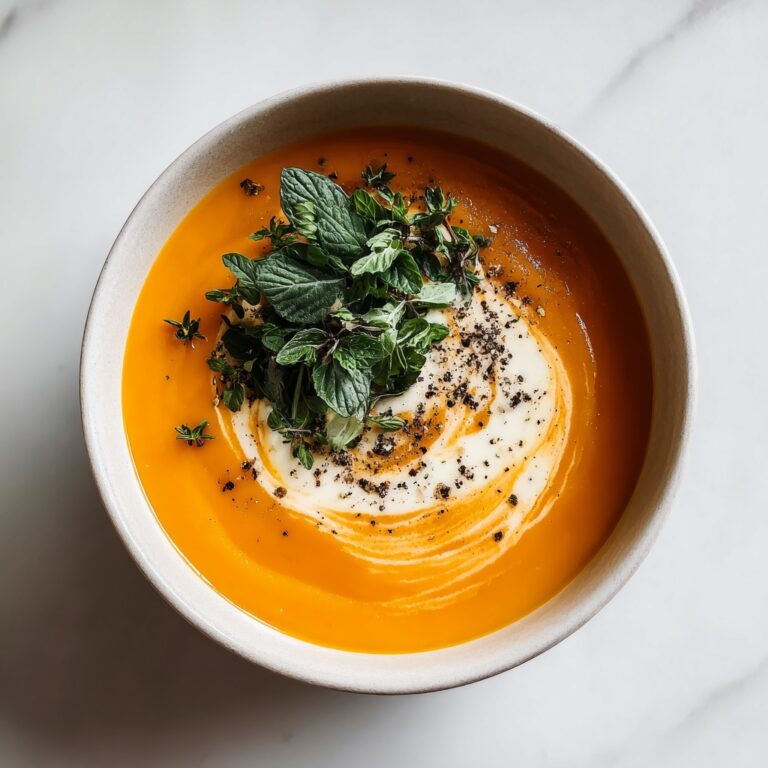 Carrot and Parsnip Soup with Garlic and Thyme Recipe
