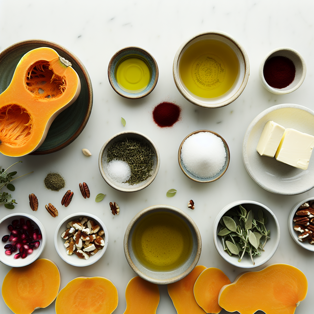 Maple Roasted Butternut Squash with Brown Butter Herb Drizzle and Toppings Recipe - Recipe Image
