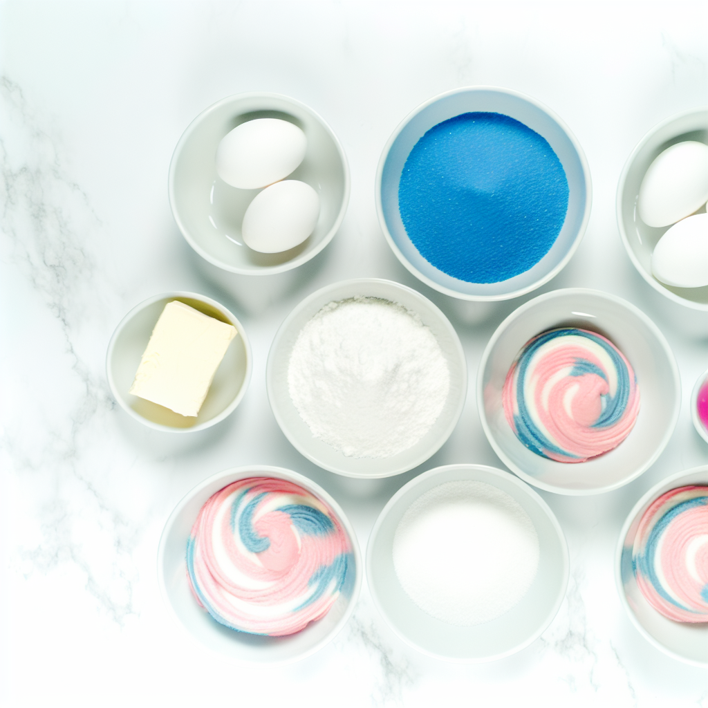 Cotton Candy Cupcakes (Homemade Pink & Blue Swirl) Recipe - Recipe Image