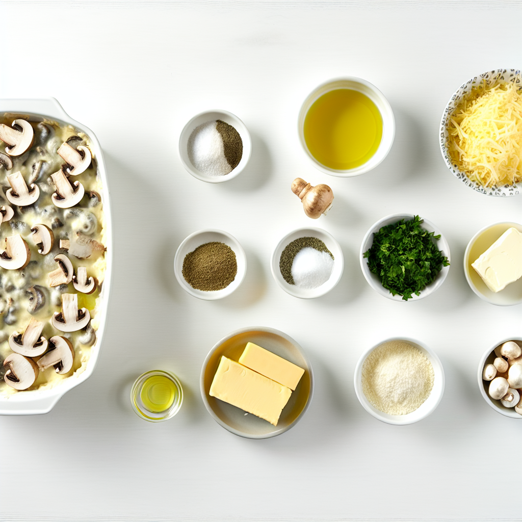 Baked Cheesy Mushrooms Casserole Recipe - Recipe Image