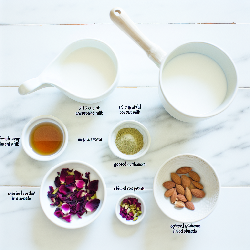 Vegan Rose Basundi: A Creamy Dairy-Free Indian Dessert Recipe - Recipe Image