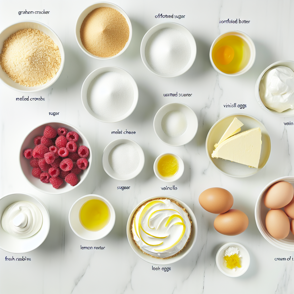 Heavenly Lemon Raspberry Meringue Cheesecake Recipe - Recipe Image