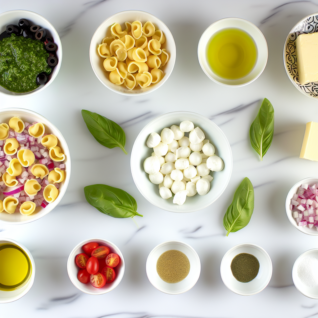 Tortellini Pesto Pasta Salad Recipe - Recipe Image