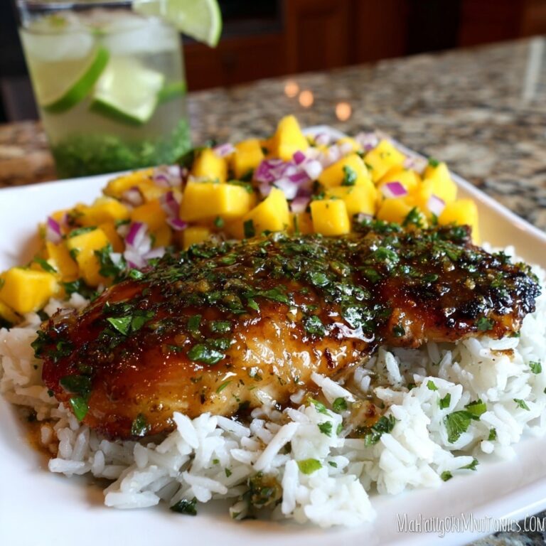 Honey Lime Chicken & Mango Jasmine Rice Stack Recipe