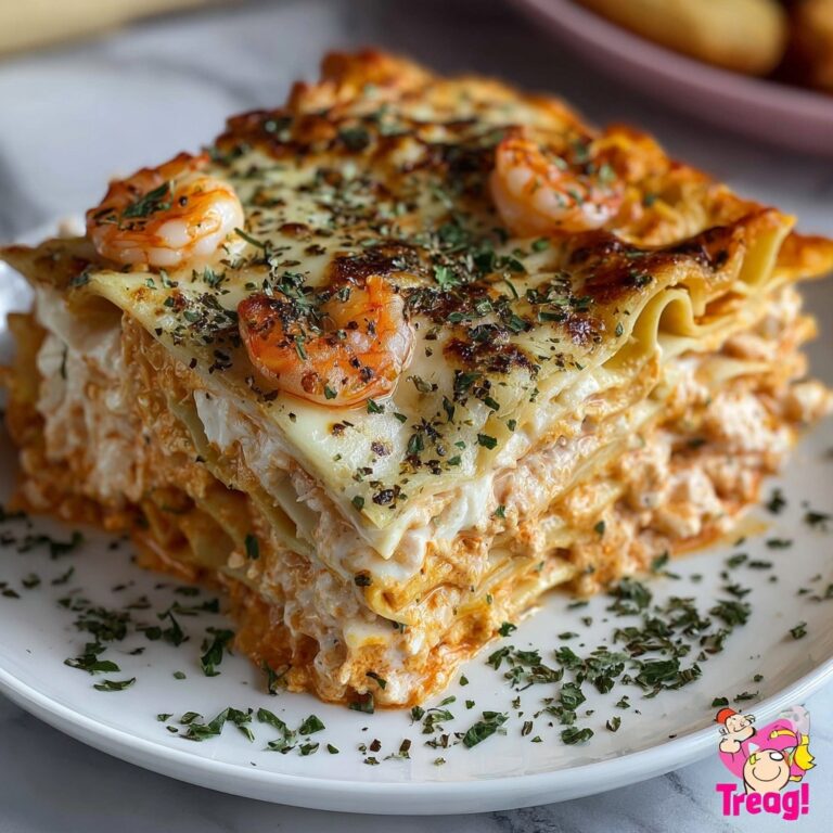 Seafood Lasagna with Shrimp, Crab, and Alfredo Sauce Recipe