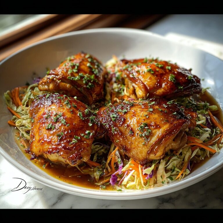 Sticky Apple Cider Chicken with Autumn Slaw Recipe