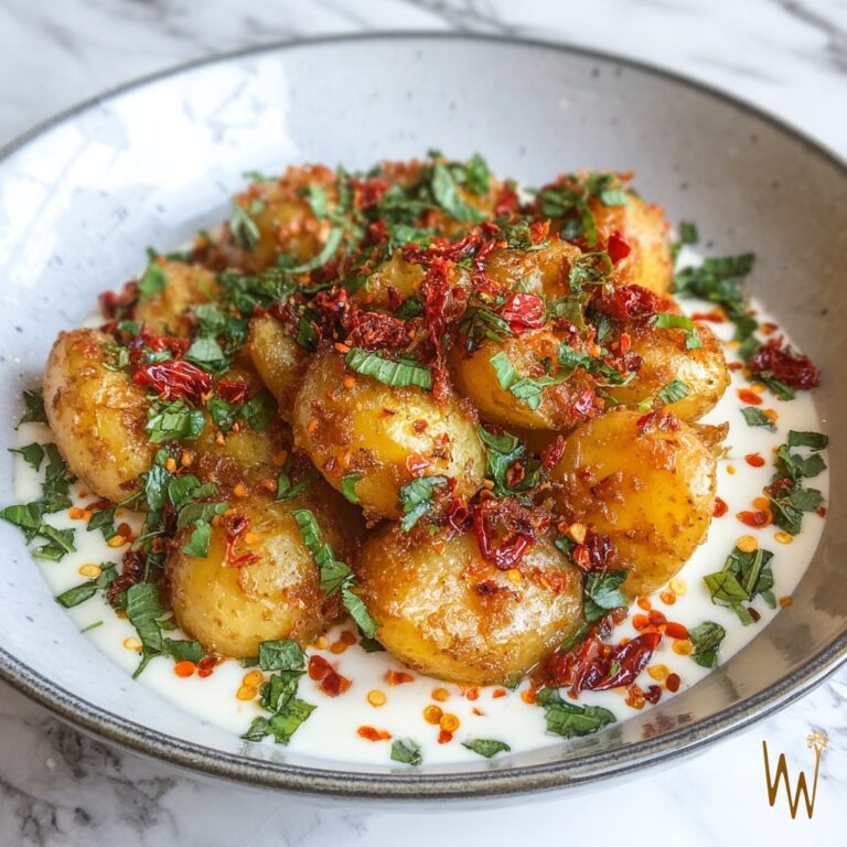 Crispy Smashed Potato Salad with Chilli Crisp Tahini Recipe