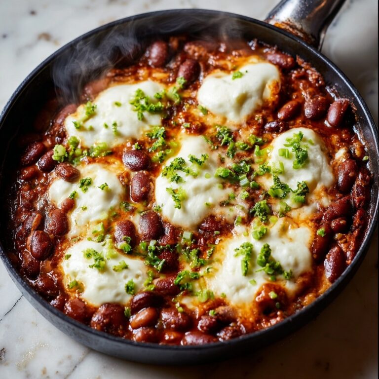 Spiced White Bean Casserole with Cheddar, Labneh, and Ginger-Garlic Topping Recipe