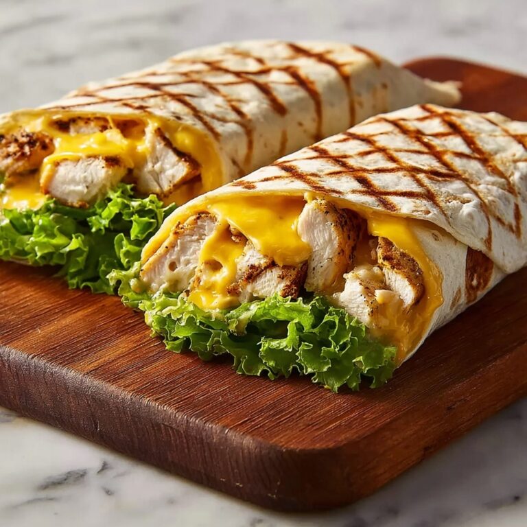 Cheesy Garlic Chicken Wraps Recipe