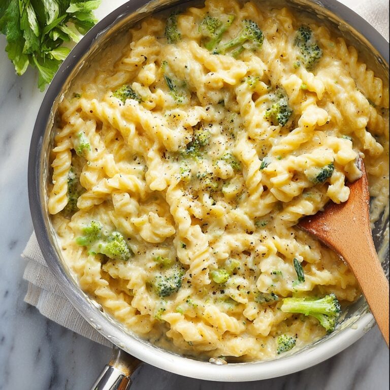 Cheese Pasta with Broccoli and Creamy Sauce Recipe
