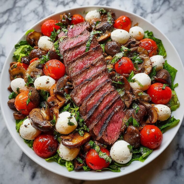 Steak Caprese Salad with Mushrooms Recipe
