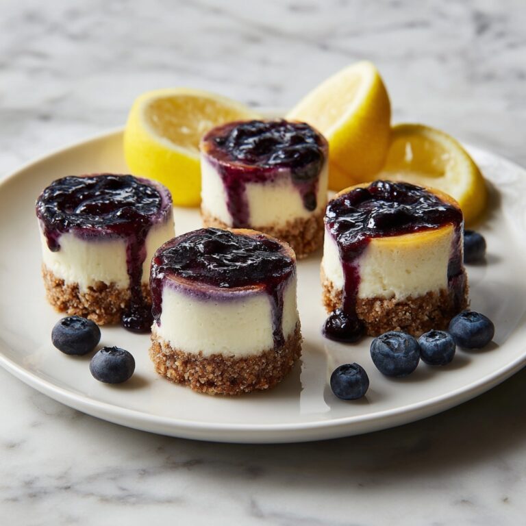 Juicy Mini Lemon Blueberry Cheesecakes Recipe
