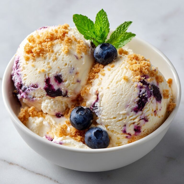 Blueberry Cottage Cheese Ice Cream Recipe