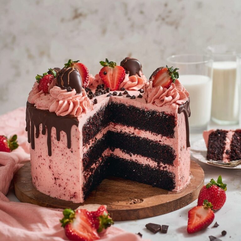 Chocolate Covered Strawberry Cake Recipe
