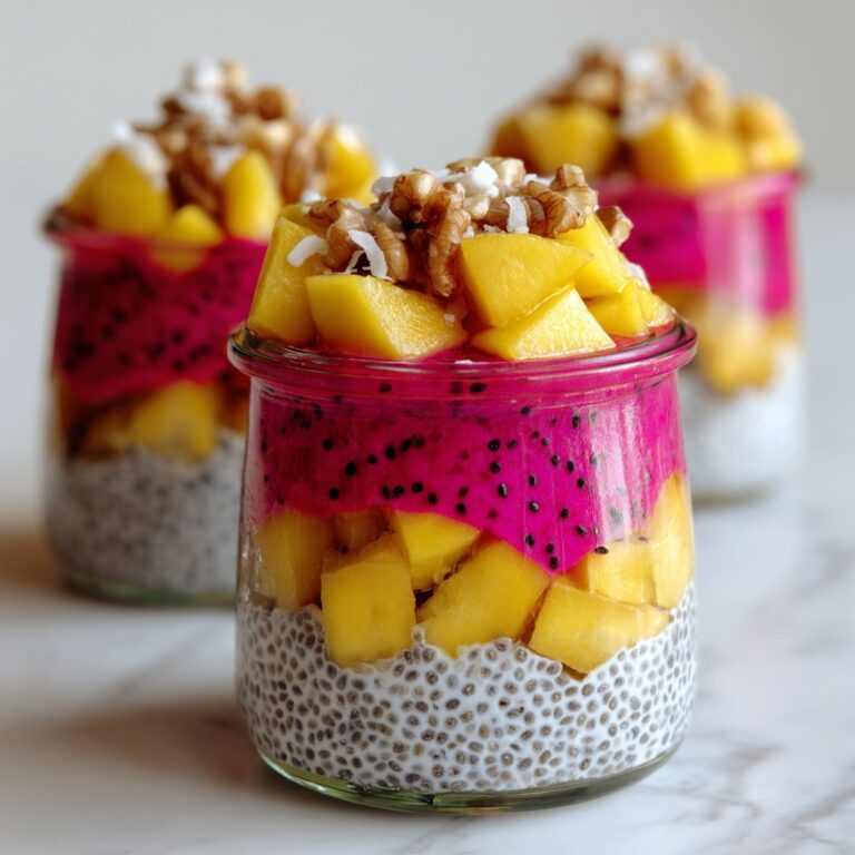 Mango & Dragon Fruit Chia Pudding: Colorful, Healthy, and Plant-Based Recipe