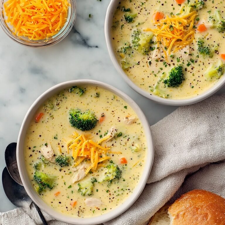 Classic One-Pot Chicken Broccoli Cheddar Soup Recipe