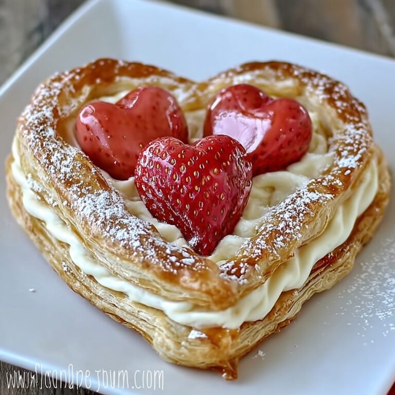 Strawberry Cream Cheese Heart Danishes Recipe
