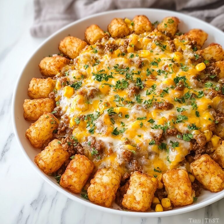 Cowboy Casserole: Hearty Ground Beef, Corn & Tots Recipe