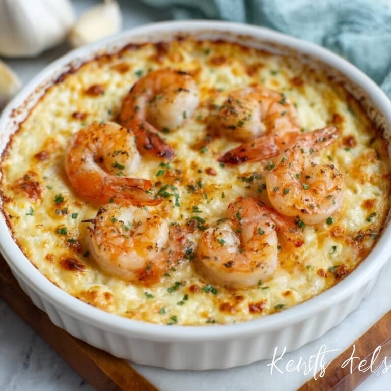 Keto Garlic Shrimp Au Gratin: Cheesy Seafood Sensation Recipe