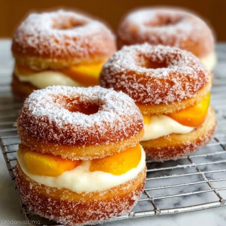 Classic Peach Cobbler Cheesecake Donuts Recipe