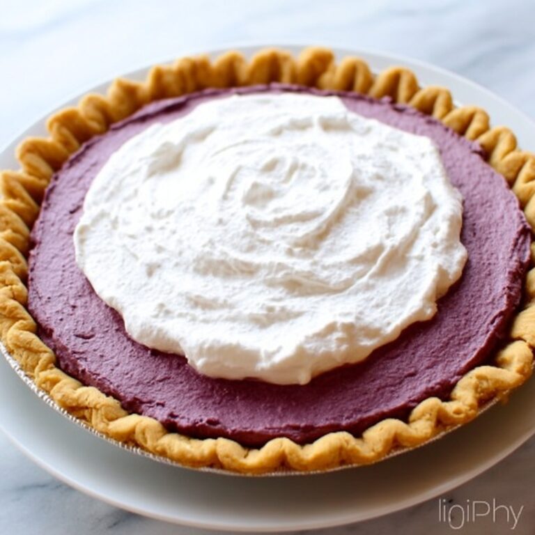 Purple Sweet Potato Pie with Swiss Meringue Topping Recipe