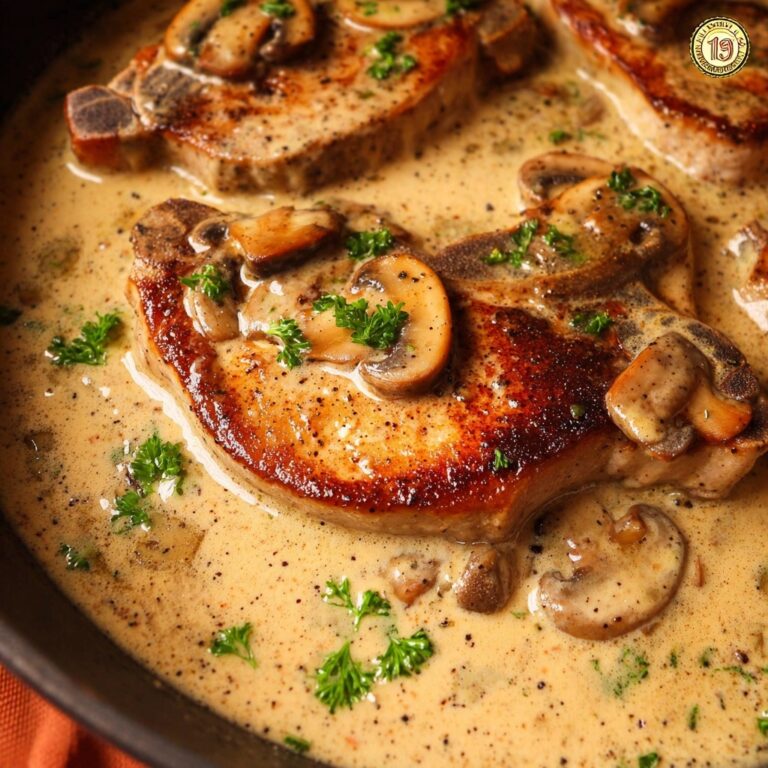 Creamy Mushroom Pork Chops Recipe