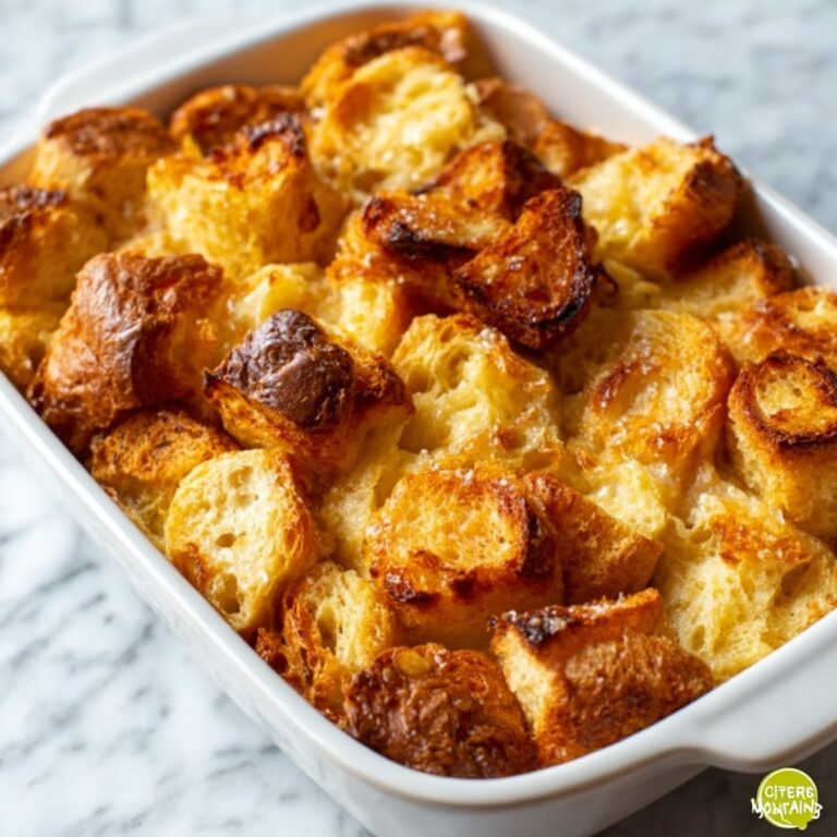 Croissant Bread Pudding with Orange Zest and Caramel Sauce Recipe