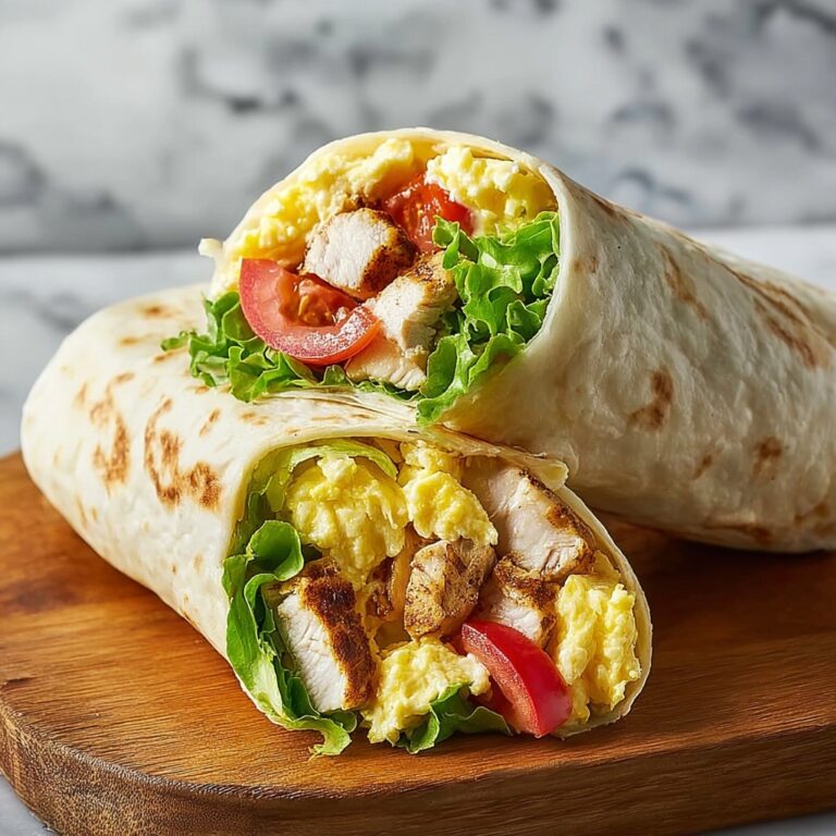 Protein-Packed Chicken Club Egg White Wrap for Healthy Lunch Recipe