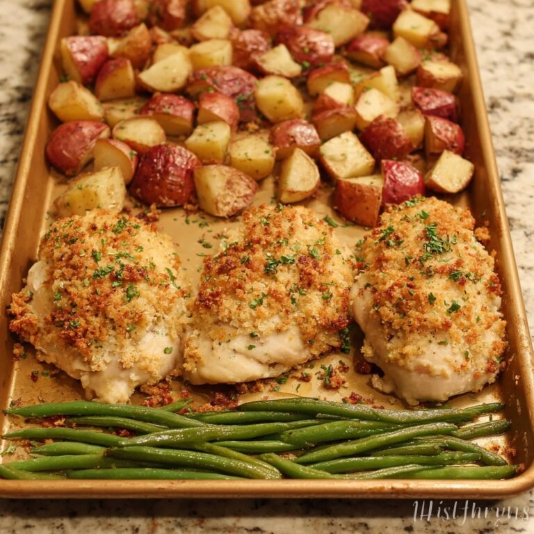 Parmesan Crusted Chicken Sheet Pan Dinner Recipe