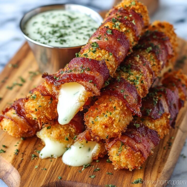 Bacon Wrapped Mozzarella Sticks Recipe