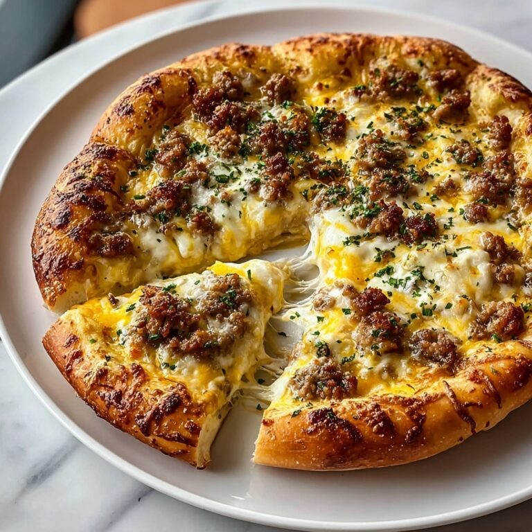 Sausage Gravy Crescent Roll Breakfast Pizza Recipe