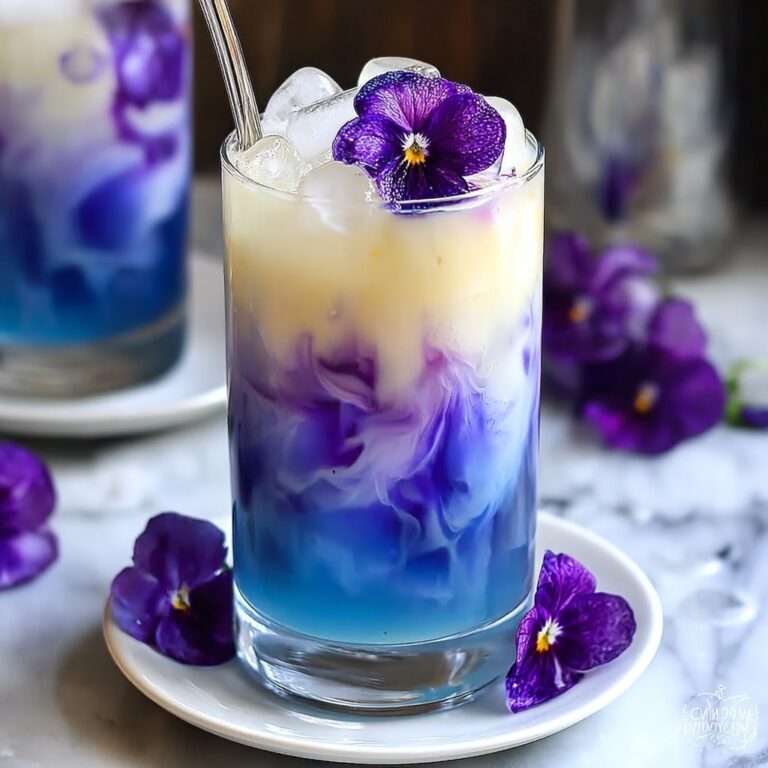 Iced Butterfly Pea Flower Tea Latte Recipe