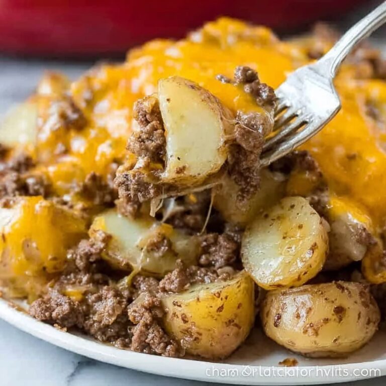 The Best Hobo Casserole with Ground Beef and Cheesy Potato Layers Recipe