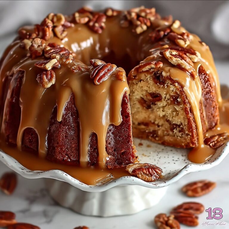 Apple Pecan Cake With Caramel Glaze Recipe