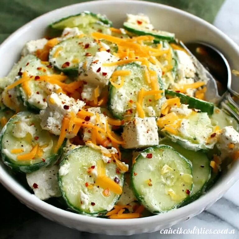 Cucumber Snack with Cheese and Savory Toppings Recipe