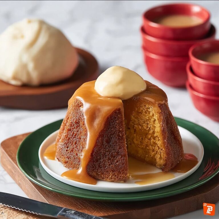 10-Minute Winter Steamed Pudding with Caramel Drizzle Recipe