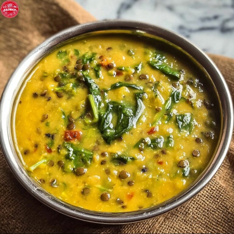 Indian Lentil Curry with Spinach Recipe