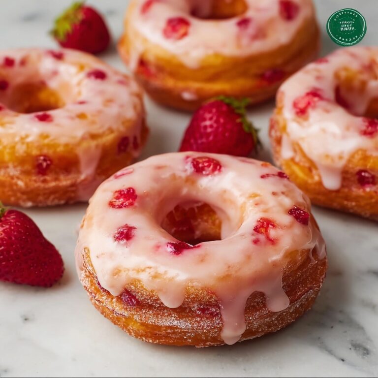Strawberry Glazed French Crullers Recipe