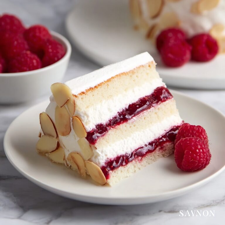 Raspberry Almond Cake with Buttercream Recipe