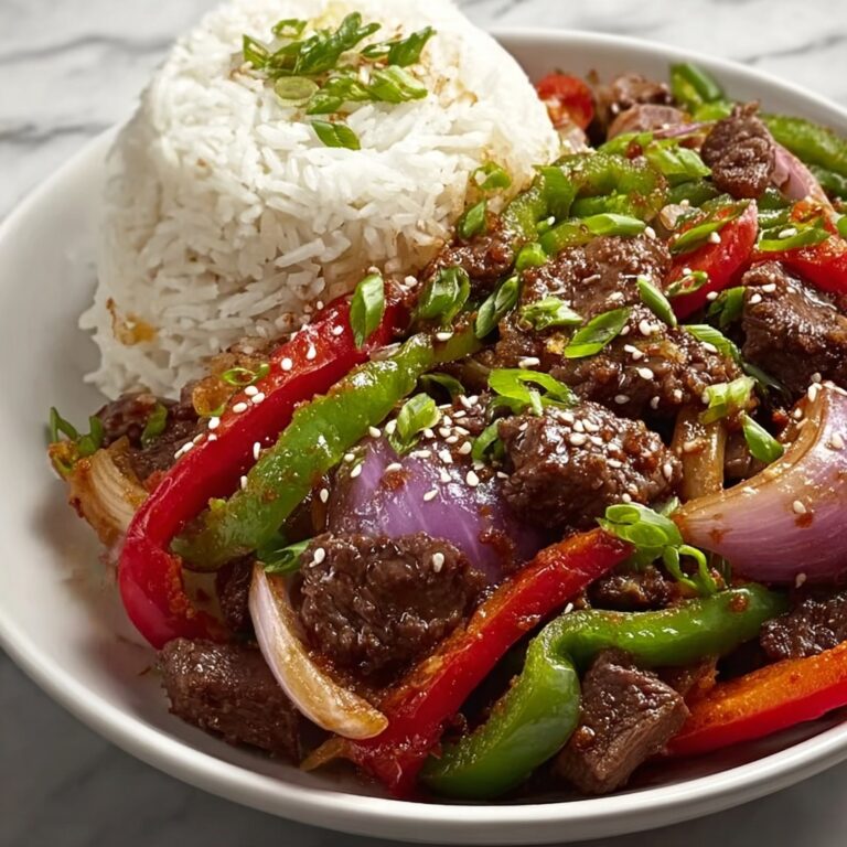Sizzling Chinese Pepper Steak with Onions Recipe
