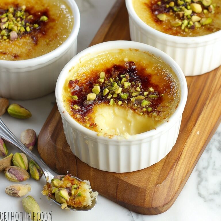 Vegan Pistachio Crème Brûlée Recipe