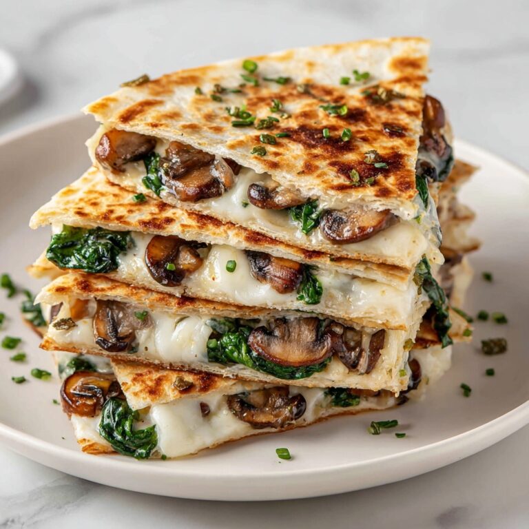 Baked Spinach Mushroom Quesadillas Recipe
