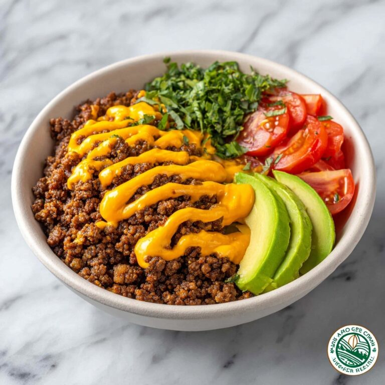 High-Protein Cheeseburger Bowls for Meal Prep Recipe
